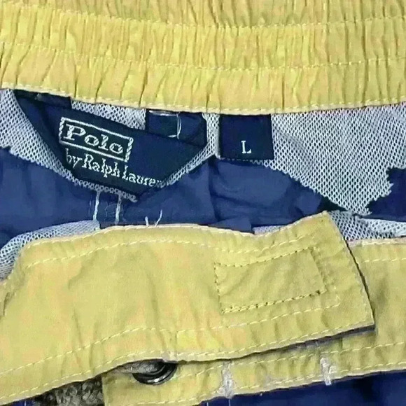 Vntg Y2K Polo Ralph Lauren Swimwear Mens Board Shorts L Swim Trunks - Mint EUC - Picture 4 of 13